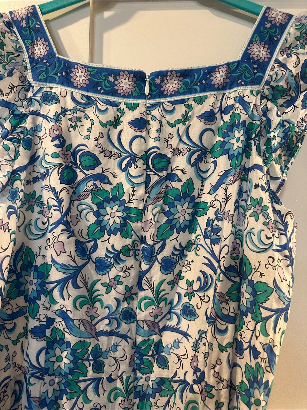 Talbots Blue and White Floral Midi Dress - Picture 4 of 4